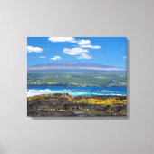 Mauna Kea en Hilo Bay Canvas Afdrukken (Voorkant)