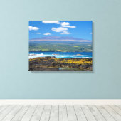Mauna Kea en Hilo Bay Canvas Afdrukken (Insitu (Houten vloer))