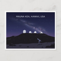 Mauna Kea Hawaï VS Reisbriefkaart met Sterrenkijke