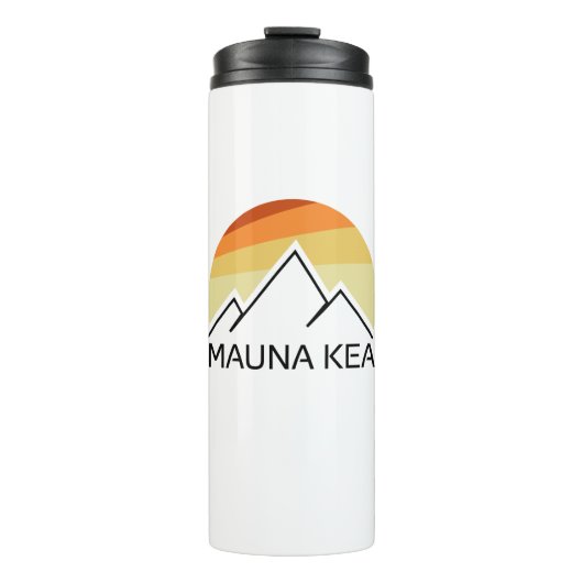 Mauna Kea Hawaii Retro Thermosbeker (Voorkant)