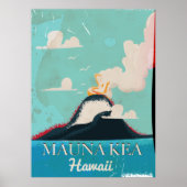 mauna kea vulcano  Hawaii reisposter Poster (Voorkant)