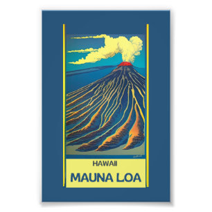 Mauna loa Hawaii Foto Afdruk