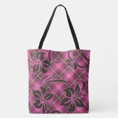 Mauna Loa Hawaii Hibiscus Plaid Beach Sac (Dos)