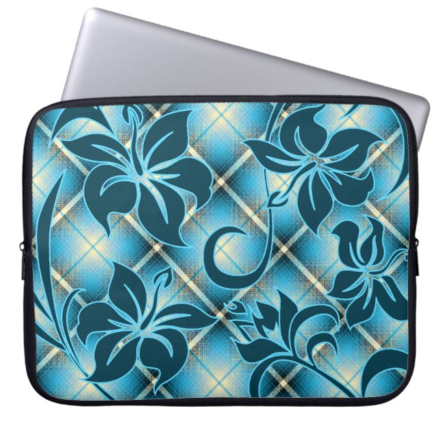 Mauna Loa Hawaiian Hibiscus Pset Laptop Sleeve (Voorkant)