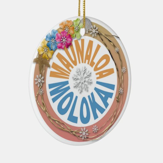 Maunaloa Molokai Hawaii hibiscus fête ornement (Droite)