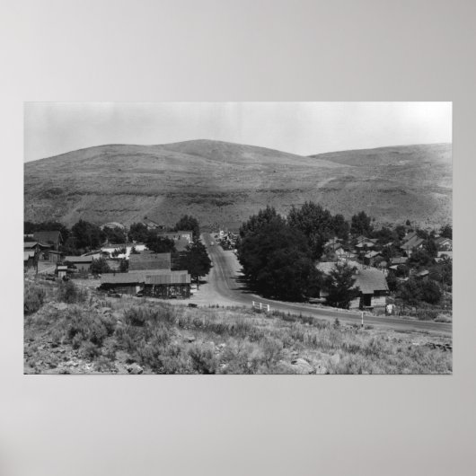 Maupin, Oregon Town Uitzicht Business Section Poster (Voorkant)