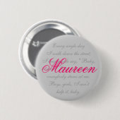 Maureen Ronde Button 5,7 Cm (Voorkant /achterkant)