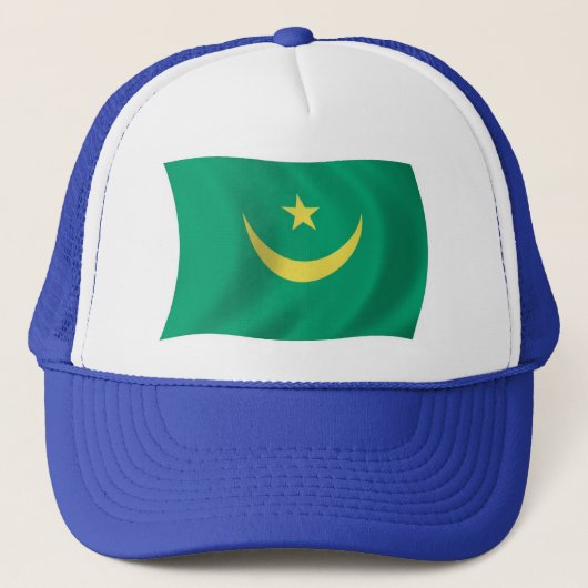 Mauretanië Vlag Hoed Trucker Pet (Voorkant)
