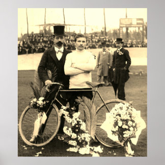 Maurice Garin Winnaar Parijs-Roubaix 1898 Kleur Re Poster