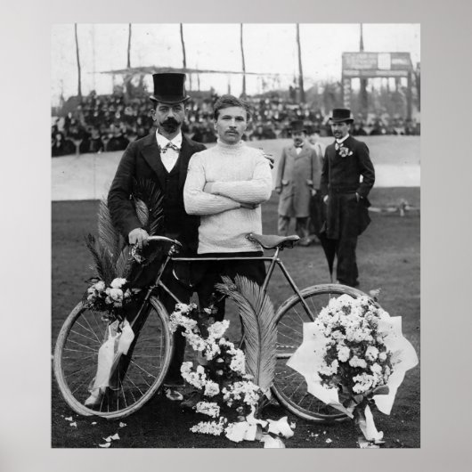 Maurice Garin Winnaar Parijs-Roubaix 1898 Kleur Re Poster (Voorkant)