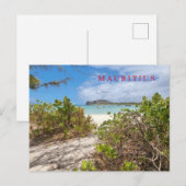 Maurice Ilot Gabriel vue plage carte postale (Devant / Derrière)