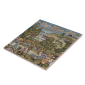 Maurice Prendergast - Landschap nabij Nahant Tegeltje (Zijkant)