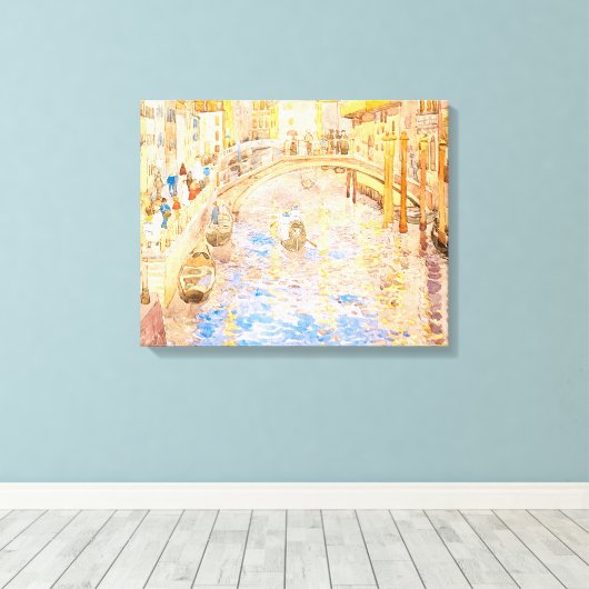 Maurice Prendergast's Venetian Canal Scene Canvas Afdruk (Insitu (Houten vloer))