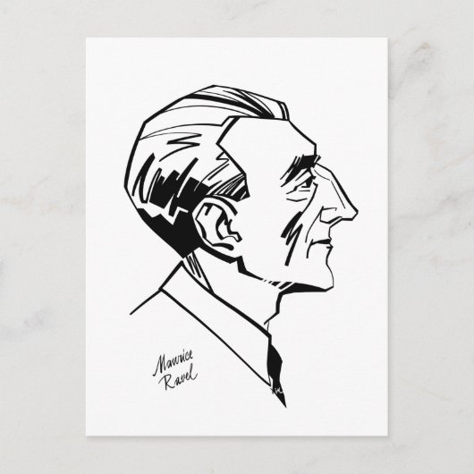 Maurice Ravel Briefkaart (Voorkant)
