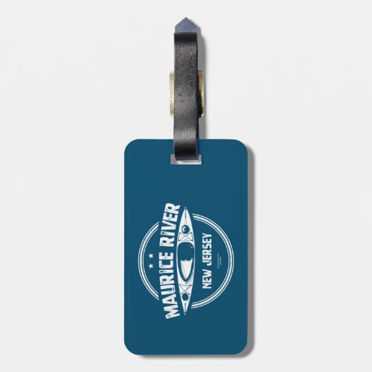 Maurice River New Jersey Kayaking Bagagelabel (Achterkant verticaal)