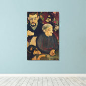 Maurice Utrillo, zijn grootmoeder en zijn hond Canvas Afdruk (Insitu (Houten vloer))