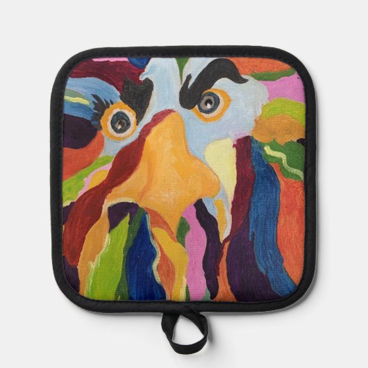 MauriceAngryRooster Square Pannenlap (Voorkant)