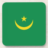 Mauritaanse vlag bier onderzetter (Voorkant)