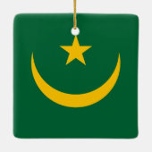 Mauritaanse vlag keramisch ornament (Achterkant)