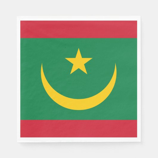 Mauritaanse vlag servet (Voorkant)