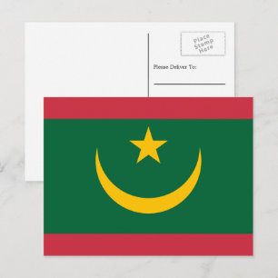 Mauritaanse vlag, vlag van Mauritanië Briefkaart