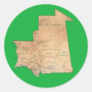 Mauritania Map Sticker