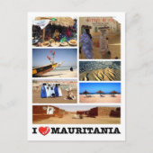 Mauritanië - I Love - Briefkaart (Voorkant)