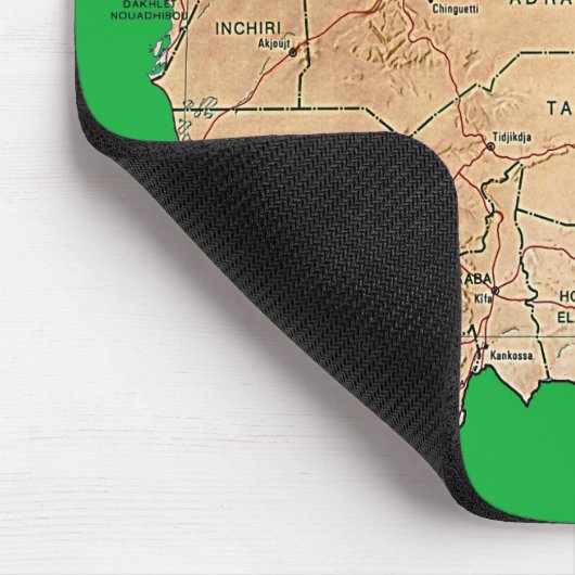 Mauritanië Map Mousepad Muismat (Hoek)