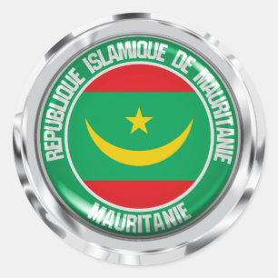 Mauritanië Round Emblem Ronde Sticker