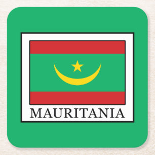 Mauritanië Vierkante Kartonnen Onderzetter
