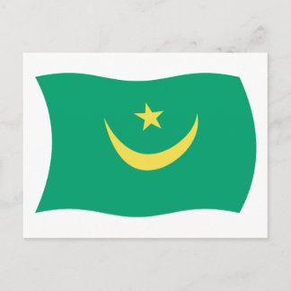Mauritanië Vlag Ansichtkaart Briefkaart