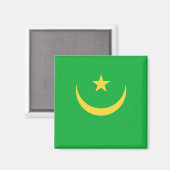 Mauritanië vlag Magnet Magneet (Voorkant / Achterkant)