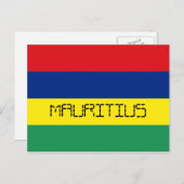 Mauritiaanse vlag briefkaart (Voorkant / Achterkant)