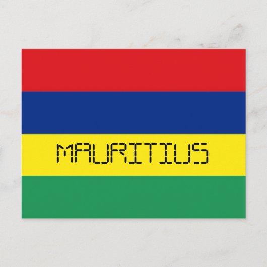 Mauritiaanse vlag briefkaart (Voorkant)