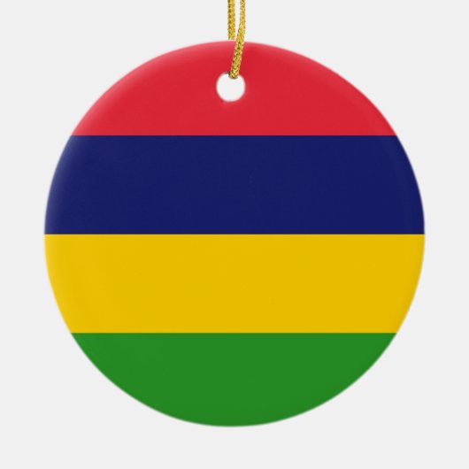 Mauritiaanse vlag keramisch ornament (Voorkant)