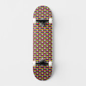 Mauritiaanse vlag kleuren harten Patriottisch Skateboard (Voorkant)