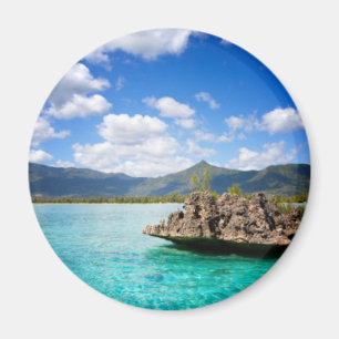 Mauritius Beach Round Magnet Magneet