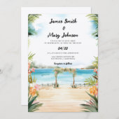 Mauritius Bruiloft Uitnodiging bestemming bruiloft (Voorkant / Achterkant)