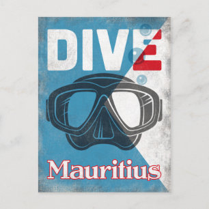 Mauritius  duikmasker briefkaart
