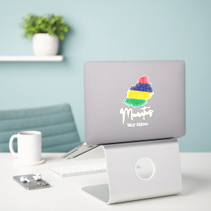 Mauritius Eilandkaart Vlag Indische Oceaan Sticker