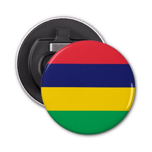 Mauritius Flag Button Flesopener (Voorkant)
