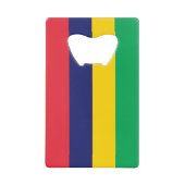 Mauritius Flag Kredietkaart Flessenopener (Voorkant)