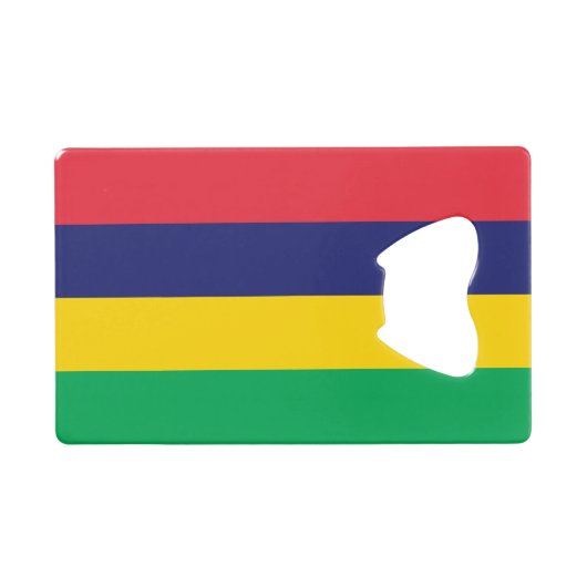Mauritius Flag Kredietkaart Flessenopener (Voorkant (Horizontaal))