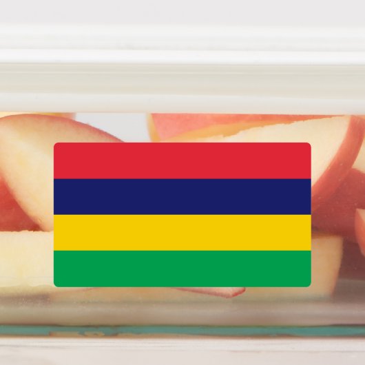 Mauritius Flag Labels (Aangebracht)