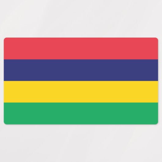 Mauritius Flag Labels (Design 2)