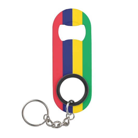 Mauritius Flag Mini Flessenopener (Voorkant)