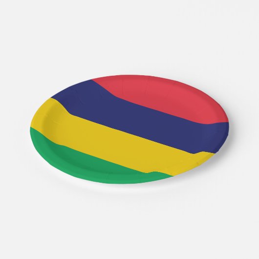 Mauritius Flag Papieren Bordje (Gekanteld)