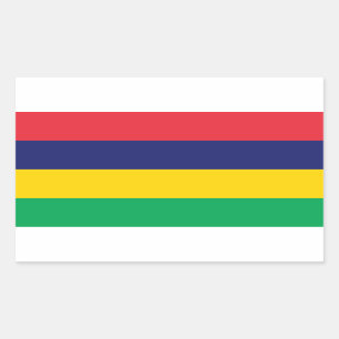 Mauritius Flag Rechthoekige Sticker
