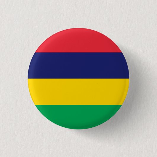 Mauritius Flag Ronde Button 3,2 Cm (Voorkant)