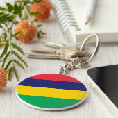 Mauritius Flag Sleutelhanger (Zijkant)